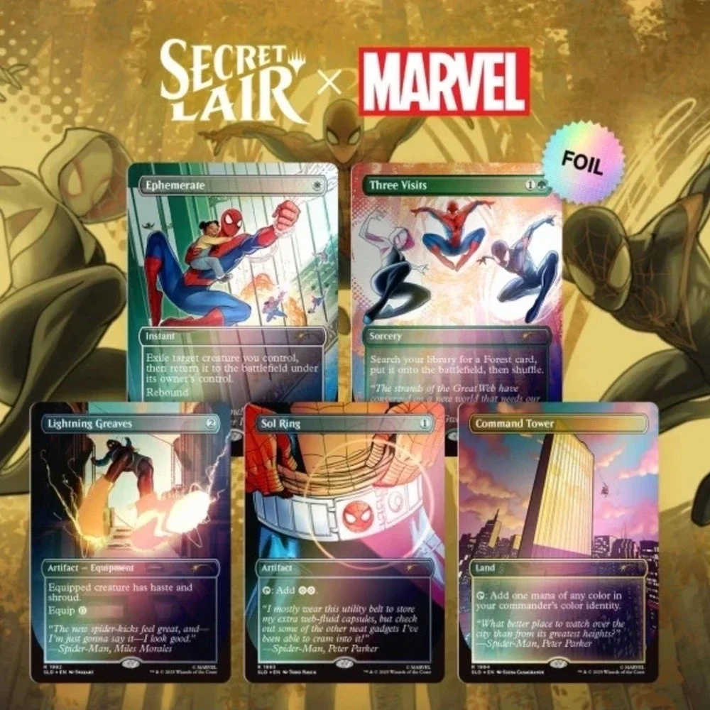 Magic The Gathering Secret Lair x Marvel Spider-Man Villainous Plots Foil NEW